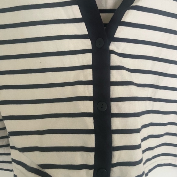 LOFT Navy and White Striped Cardigan. #preppy #nautical - Picture 6 of 6